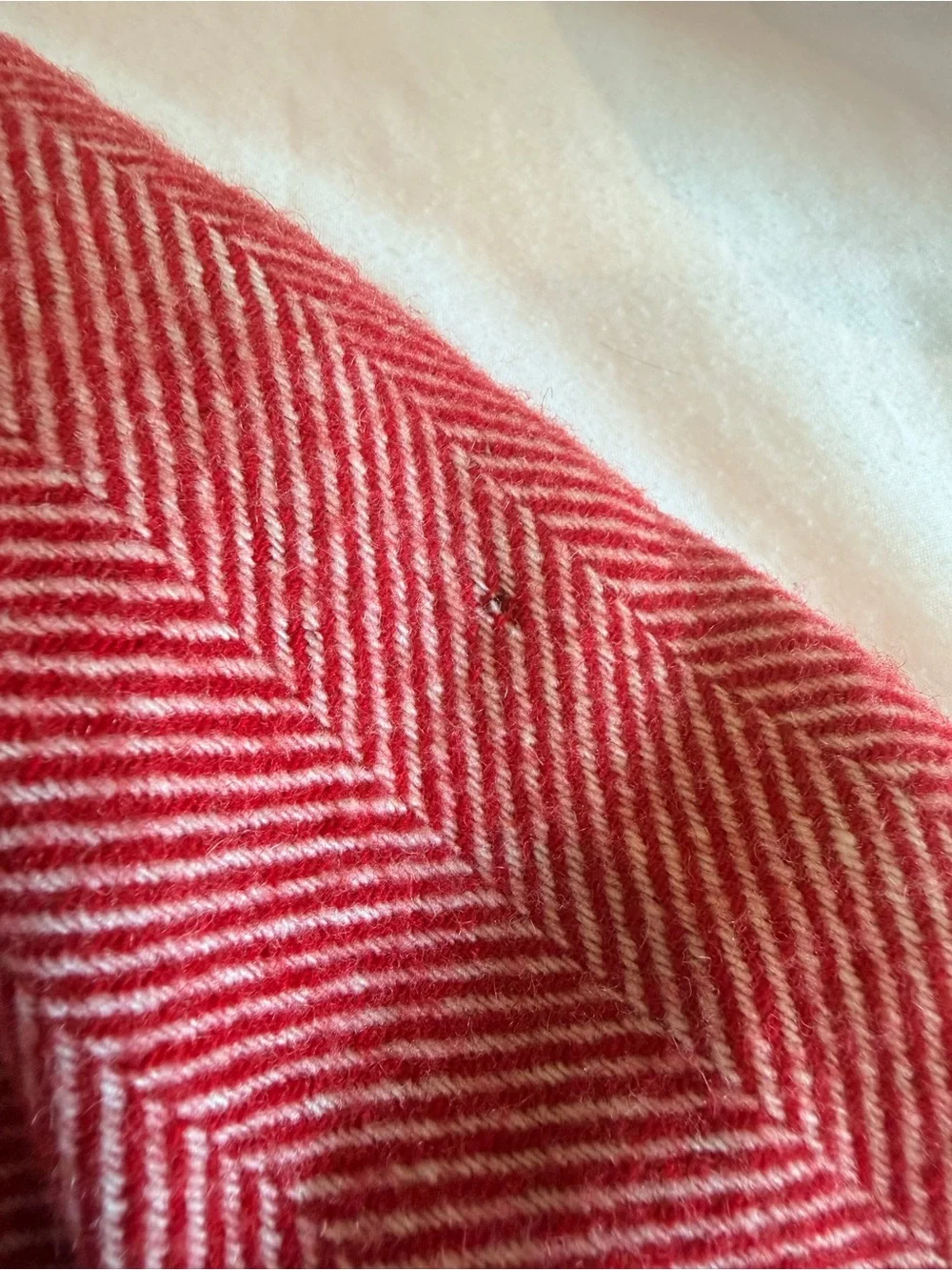 Vintage GAP Girls Red Herringbone Pea Coat holiday wool blend Christmas photos 2